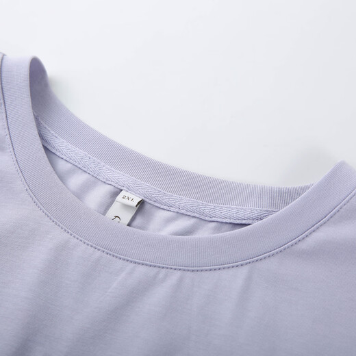 Fibre Show [T-shirt polyvalent de tempérament d'épissage de la dentelle de conception] grande taille Fat MM2025 Summer New Style 1591 Purple 5xl léger