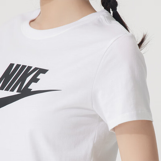 Nike (NIKE) sports suit women's 25 summer new style comfortable and breathable printed pink short-sleeved T-shirt casual trousers two-piece set DV6095+ white mesh lining pants pants too big XL