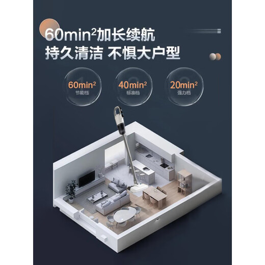 Xiaomi Guoba Vacuum Cleaner Home High Suction Wireless Small Handheld Vacuum and Mop High Power Pet Hair Xiaomi White Wireless Long Life丨Suction and Mop Deluxe Model+