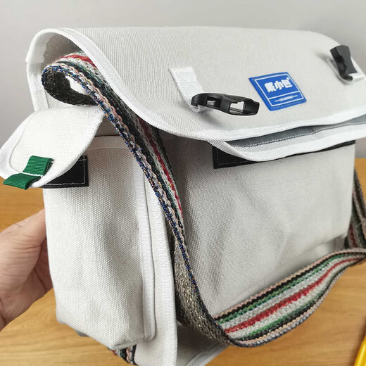 Wear a small bag thickened wear-resistant load-bearing electrician tool bag tool woodworking electrician repair canvas bag multi-functional large capacity diagonal large pocket off-white diagonal length 40 width 15 height 30