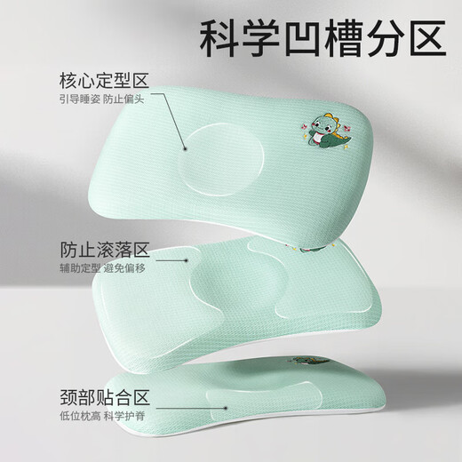 Baby shaping pillow newborn correction head shape correction 0 to 6 months baby anti-migraine 1 year old memory foam pillow Tencel shaping pillow - Xiaotu