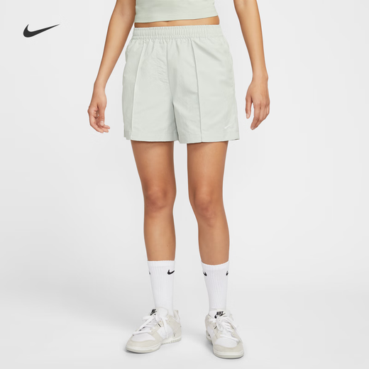 耐克（NIKE）Everything女子中腰短裤夏季运动裤梭织FV6623 034浅银/白 S