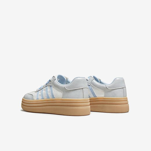 TATA thick sole breathable German training shoes for women casual sports shoes white shoes 2025 summer new style silver/meter/blue 37