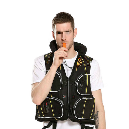 Manon Messiant rock fishing suit life jacket boat rock fishing vest fishing suit winter cold protection sea fishing life saving J19 black
