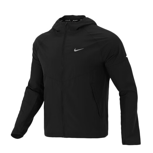 NIKE官方连帽外套男装新款梭织防风跑步训练健身运动服 男士休闲夹克 梭织速干休闲外套建议拍大一码 S