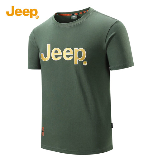 Jeep (Jeep) T-Shirt für Männer Modetrends und vielseitige Jugendliche losen runden Hals lässigen Sportarten kurzärmelige Männer 1278 Black XL