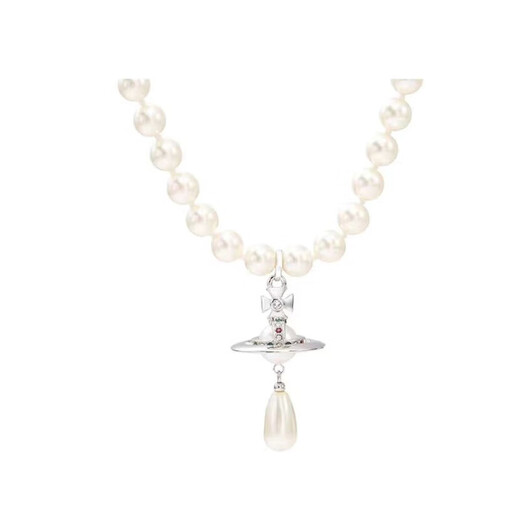Vivienne Westwood (Vivienne Westwood) purchasing spot Queen Mother Necklace Star Same Style Flagship Authentic Saturn Pearl Necklace Gift Birthday Gift Silver-Saturn Pendant Clavicle Chain