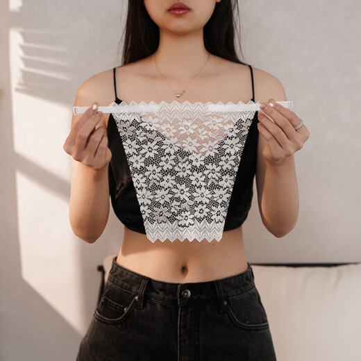 Modal Women's Summer Anti-Light Bra Cover One-piece Breast Protector Lace Cover Tube Top Anti-Light Sticker Neck Artifact Basement Black