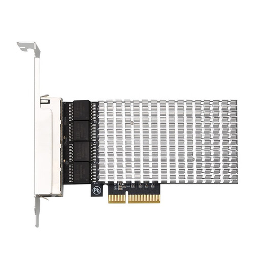 DIEWU four-port 2.5G Gigabit electrical port network card esxi soft routing PXE diskless boot network card e-sports adaptive Gigabit network adapter home server single-port network card large heat sink upgrade TXA197 four-port 2.5G Gigabit network card