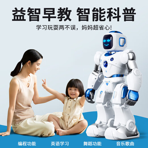 星仕励AI智能语音机器人玩具6-14岁早教益智玩具女孩男孩高端生日礼物 [高档礼盒]智趣陪伴机器人