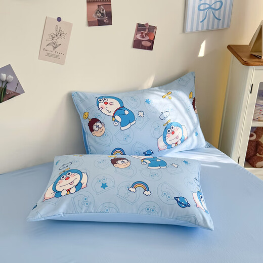 Spring and autumn fully washed cotton cartoon Xiaoxin four-piece children's quilt cover student dormitory bed three-piece bedding set Casno-Doraemon 1.5m bed sheet style four-piece set-quilt cover 150*200