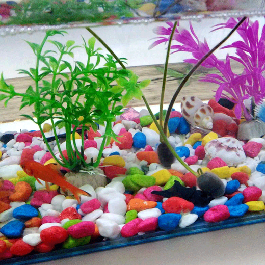 Runhuanian succulent paving stones, small colored stones, flower pots, green plants, white stones, colorful stone pots, flower growing stones, decoration, small colored stones 2g (used for flower pot paving or soil mixing)