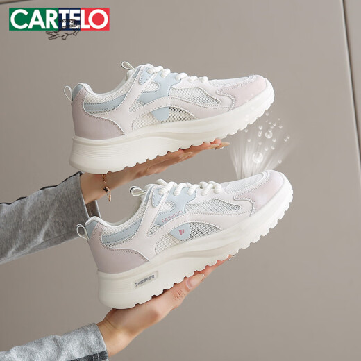 Katile Crocodile Damenschuhe Forrest Gump Schuhe für Frauen Sommer atmungsaktiven Sport und Freizeitbrettschuhe Dad Schuhe Frauen 1591 Pink 38