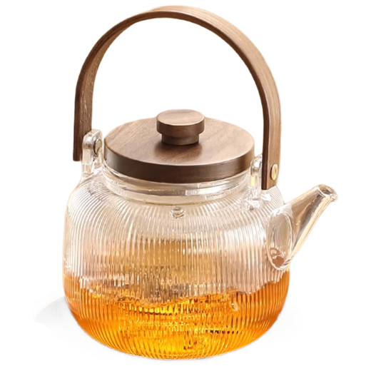 Shangyanfang glass teapot large capacity high temperature resistant home office electric ceramic stove special kettle white teapot flower teapot