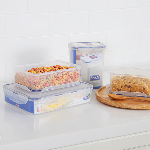 乐扣乐扣（locknlock）塑料保鲜盒长方形大容量透明食物 冰箱收纳 HPL826  2.6L