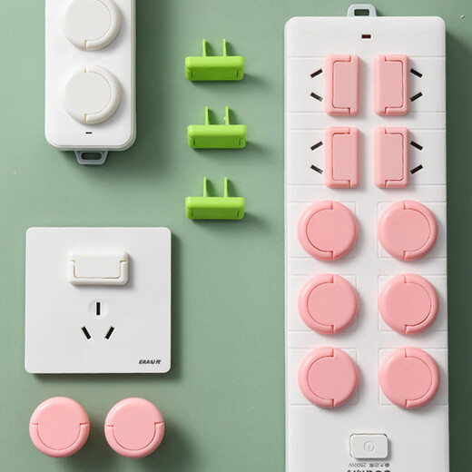 Socket Protective Cover Plug Jack Safety Plug Board Head Protection Baby Anti-Shock Insulating Protective Cover Socket Cover Socket Protective Cover 2 Holes + 3 Holes 1 Each Green