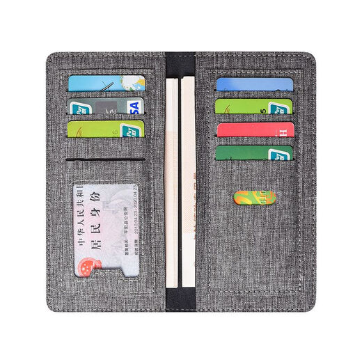Kangaroo canvas wallet men's long ultra-thin Japanese folding student simple retro cloth niche men's trendy brand net wallet blue Kangaroo canvas wallet men's long ultra-thin Japanese folding student simple retro cloth niche men's trendy brand net wallet blue