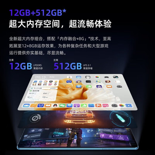 HANUWEI2025 new 16+1TB tablet two-in-one, Snapdragon 888 flagship core, HD eye protection screen, 5G smart, 100 yuan cost-effective tablet for gaming, office and study, off-white - limited time leather case, 16G+1TB flagship version, 5G full network + WiFi6 official standard configuration