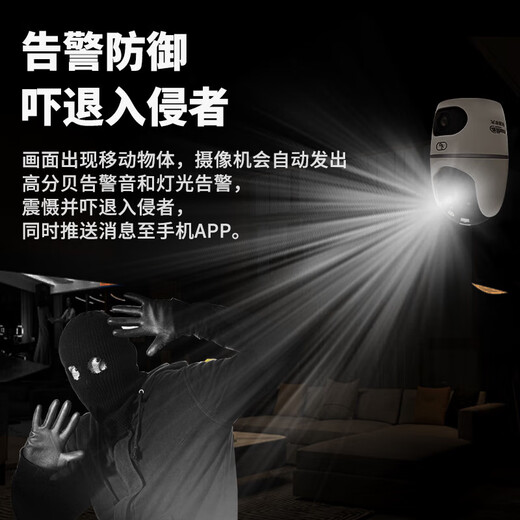 dahua大华监控摄像头1000万双目500万超清云台监控一键呼叫手机远程看家看宠物不含内存卡