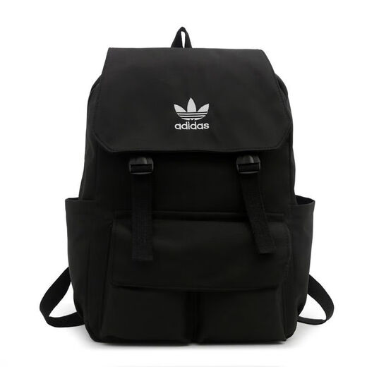 阿迪三叶草双肩背包旅行耐用书包百搭大容量耐脏中性初中生背书包 阿迪黑色1105 1105