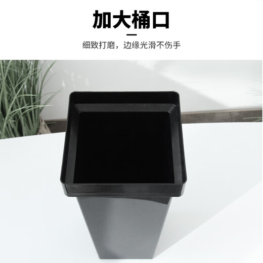 
Lümkexing flower bucket large black square mouth flower container flower shop household large diameter flower arrangement rose lily bucket 6193