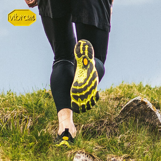 Vibram五指赤足跑步鞋轻便耐磨训练新款VRUN 灰黄20M7001（新款）41