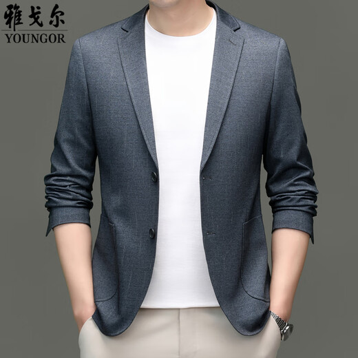 CEO雅戈尔旗舰官方店高端西服男春季新款商务休闲小西装外套纯色单西 6630咖色 M 170
