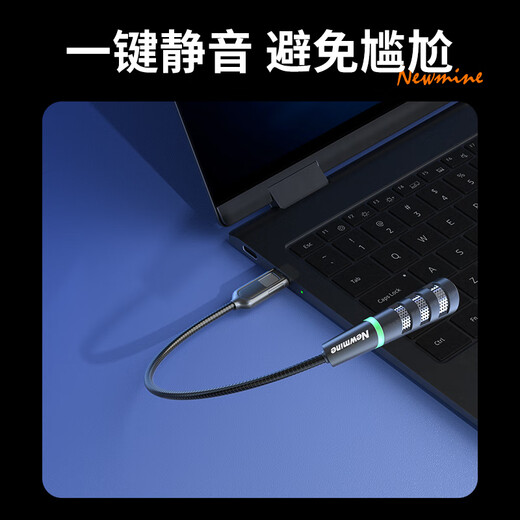 Newmine ZM12 computer microphone radio noise reduction wireless USB plug-in microphone lightweight laptop desktop online class voice game recording live broadcast portable desktop microphone