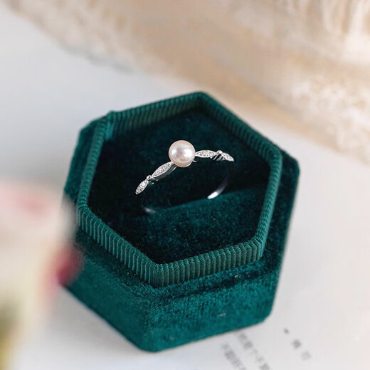 Floral manor simple bead ring simple light luxury temperament adjustable adjustable niche simple temperament ring ring