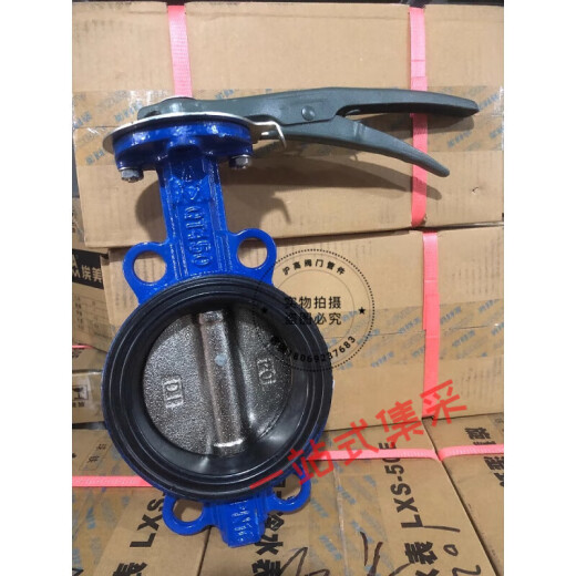 埃美柯手柄对夹式蝶阀826F D71X-16手动球墨铸铁消防管道阀门开关 DN300=12寸 对夹式涡轮蝶阀 827F