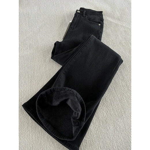 Digada schwarze Jeans-Jeans Frühling und Herbst New American High Street Vibe Slim Casual Hosen DFFS-701 Black M
