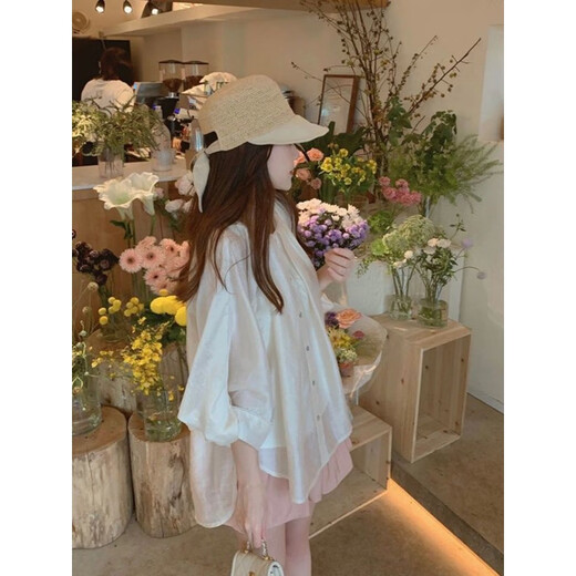 MuYIMING (MUYIMING) satin shirt for women in summer 2025 new Korean style thin sunscreen shirt gentle shorts suit for women 9755 pink shorts [single piece] 2XL [suggested 141-160Jin [Jin equals 0.5 kg]]