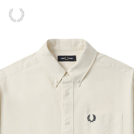 Fred Perry Herren Casual Shirt 2025 Sommer Neugeschäft Weizenohr Kurzarm Shirt M8730 IVX/Beige M.