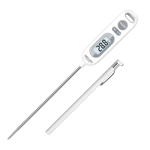 Delixi Electric Delixi Termómetro de alimentos Barbacoa Termómetro de carne de alimento Baño doméstico Temperatura de agua Termómetro de barbacoa -50300 Inserto directo Modelo de retroiluminación DM -1047B