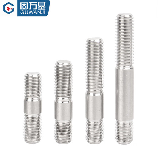 Guwanji GB898 unequal length double-headed bolts 304 stainless steel thick rod double-headed screws two-headed screws M5M6M8-M20 M6x30 (5 pieces)