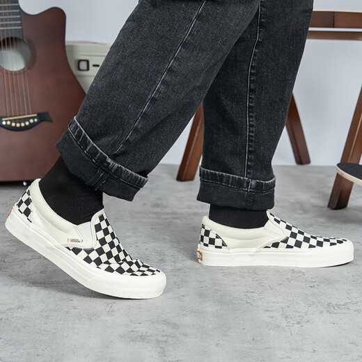 VANS范斯中性鞋Slip-On VR3低帮经典帆布鞋休闲鞋 一脚蹬 棋盘格 40