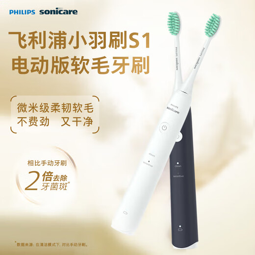 Philips Electric Toothbrush S1 Net Power Brush 2 Modes Professional Cleaning and Teeth Care Couples Gifts for Boyfriends and Boyfriends Birthday Gifts Glacier White HX2431/02