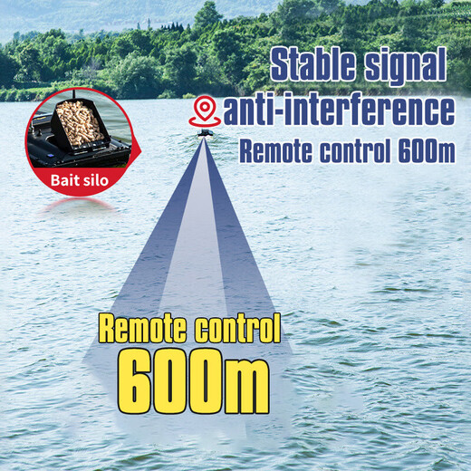 Feixiang grenzüberschreitende neue Fernbedienung Intelligentes Nistschiff ohne Strom Return GPS 600 Meter Köder Lieferboot Schlepptauhaken Fischereischiff-Standardversion mit 5200 Batterien