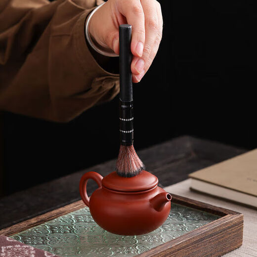 [Clásico] Ceremonia de té de cerámica negra Seis caballeros set kung fu set de té de té té té herramienta té clip de cerámica negro