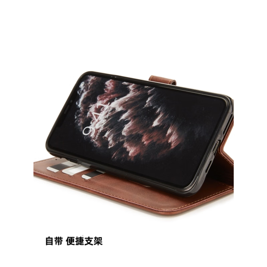 Shiqifan is suitable for vivoX100 mobile phone case, flip-top leather case, mobile phone case, flip-top protective cover, wallet type card holder, anti-fall, wear-resistant, front and rear full-cover leather case, brown + same style leather cord, vivoX100