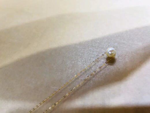 Iosn Yuhuang Queen Japan Akoya Seawater Pearl Passepartout 18k Gold Clavicle Chain Extra Fine Single Bead Necklace Pendant Small 5.5-6 43 cm
