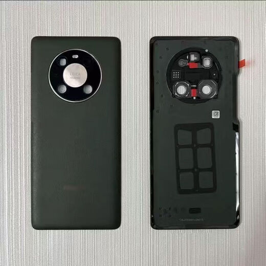 适用于华为mate40后盖原装玻璃mate40pro素皮后壳后屏电池盖 Mate40Pro【釉白】后盖带镜片