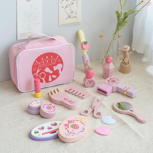 幼儿童过家家玩具女孩化妆品包套装仿真梳妆台小公主新年生日礼物 彩色梳妆台+美发+化妆