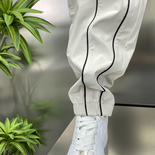 Feidi Sen Meng Bruder Hosen für Herren Sommer Dünnstil Trendy Sports Harem Hosen für Jungen losen elastische Bindungen Füße Casual Herrenhosen 675 Off-weiß (Sommerdünnstil) 31 (Empfohlen 120-130jin [Jin gleich 0,5 kg]))