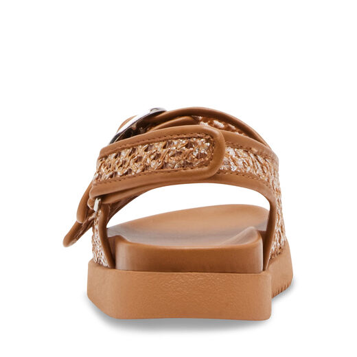 STEVE MADDEN Girls Set Flat Sandals Cognac Multiple Colors 3 Kids