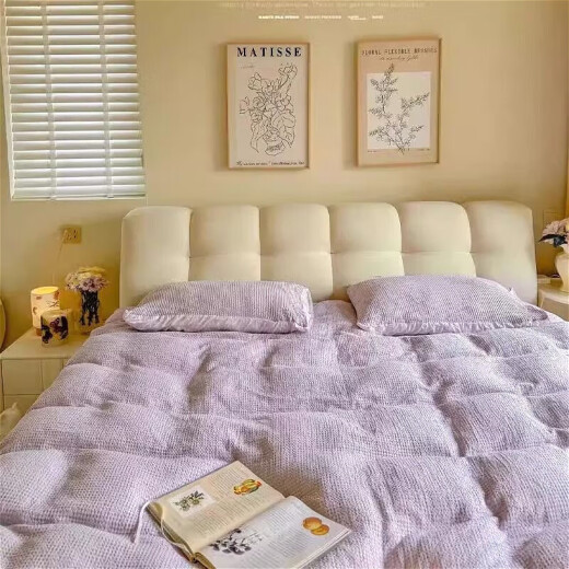 
Disney Puff Bed Cream Cat Fleece Cloth 1.8m 2m Double Cloud Bed Simple Storage Master Bed 671# Bed + Environmentally friendly Mountain Brown Mattress 1.5*2.0m Frame [15cm Silent Bed Board]