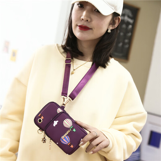 Fengxi 2025 mobile phone bag for women 2025 new cross-body mobile phone bag wrist arm bag coin purse mini bag black balloon large size 1008