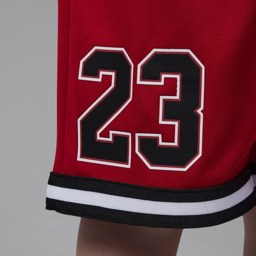 Nike (Nike) Jordan-offizielles Nike Jordan Boys Playoffs T-Shirt und Mesh Shorts Anzug Summer II2533 687 Fitness Red 130 L