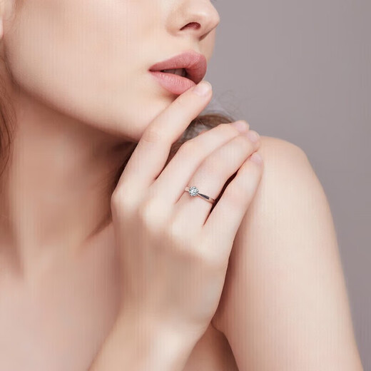 Star Eye Jewelry Diamond Ring for Women with Six Claws White 18K Gold Natural Diamond 1 Carat Special Offer Wedding Gift Diamond Ring for Women for Chinese Valentine's Day 18K Gold Six Claws - 1 Carat M-N Color SI Natural Diamond No. 9-20 Circle Number Leave a Message or Remark