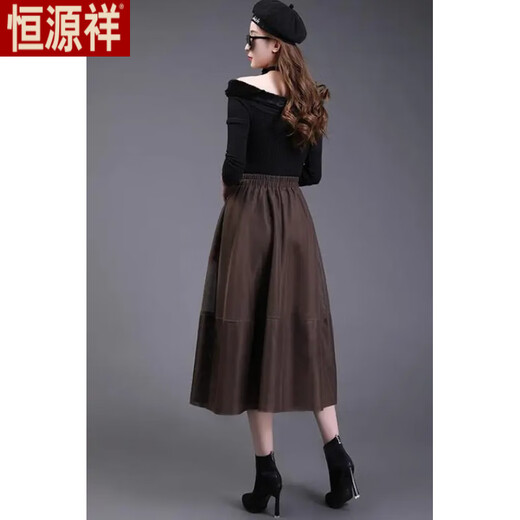 Hengyuanxiang 2025 Frühlings- und Sommer-Ogensha-Rock für Frauen mit mittleren Länge mit Bauch bedeckender A-Line-Blütenknospenrock brauner Falten-Mesh-Rock Black 9902 Einzelgröße (95-130jin [Jin gleich 0,5 kg]))